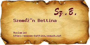 Szemán Bettina névjegykártya